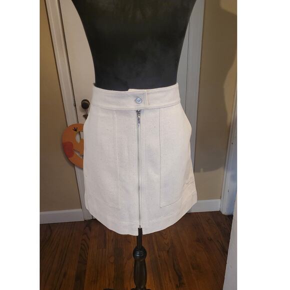 Tahari Cream Cotton Blend Skirt - Picture 1 of 4